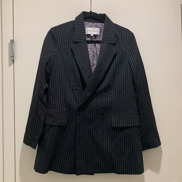 Cupcakes and Cashmere Womens Striped black Blazer W/tag - Picture 1 of 4